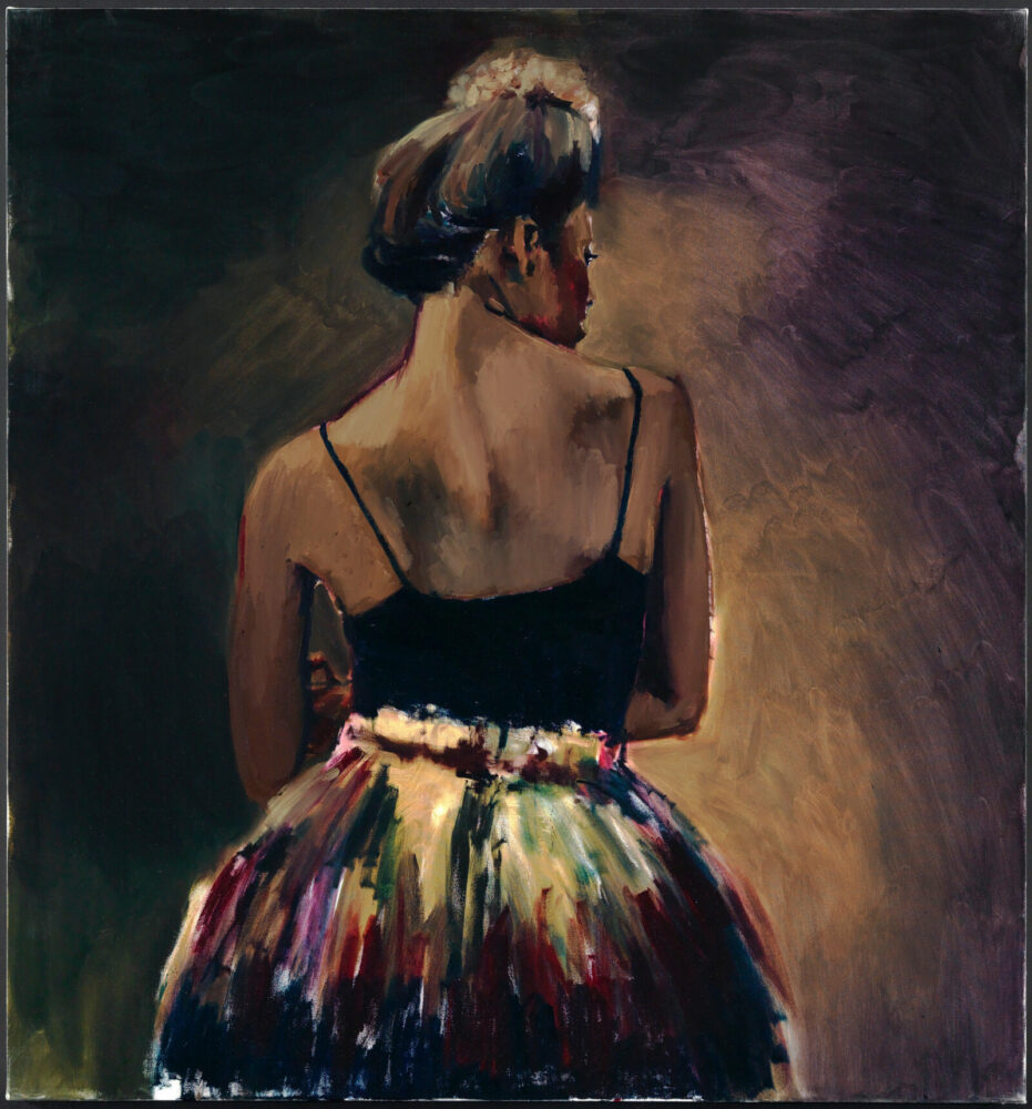 Switcher, Lynette Yiadom-Boakye
59 × 55 inches, oil on canvas, 2013